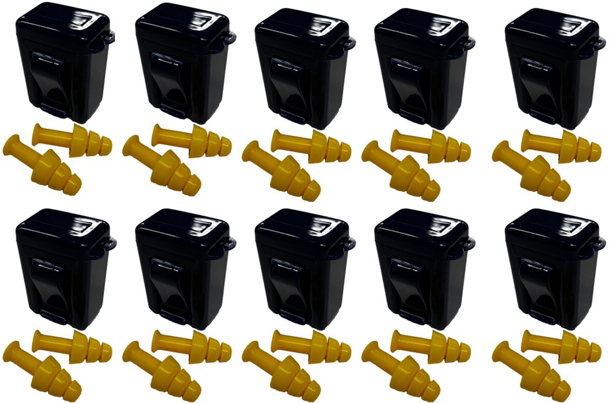 Oordoppen 10 stuks los verpakt in handige container