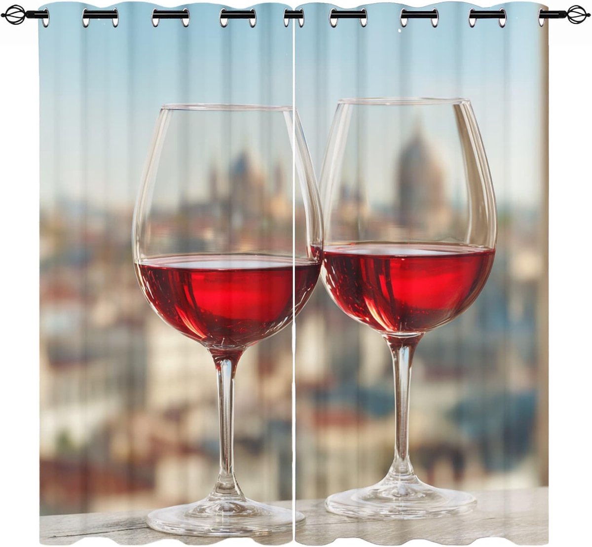 Famanu – Verduisterende gordijnen - inslagringen - voor slaapkamer - woonkamer - rood - 2 stuks - 245 x 140 cm (H x B)