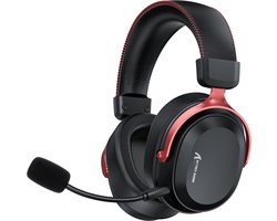 ATTACK SHARK L30PRO Draadloze Gaming Headset - 7.1 Surround Sound - 50mm Drivers - 20ms Lage Latency - Afneembare Microfoon met Ruisonderdrukking - Frame van Aluminiumlegering - Tri-Mode Connectiviteit - Over-Ear Headset - Zwart rood