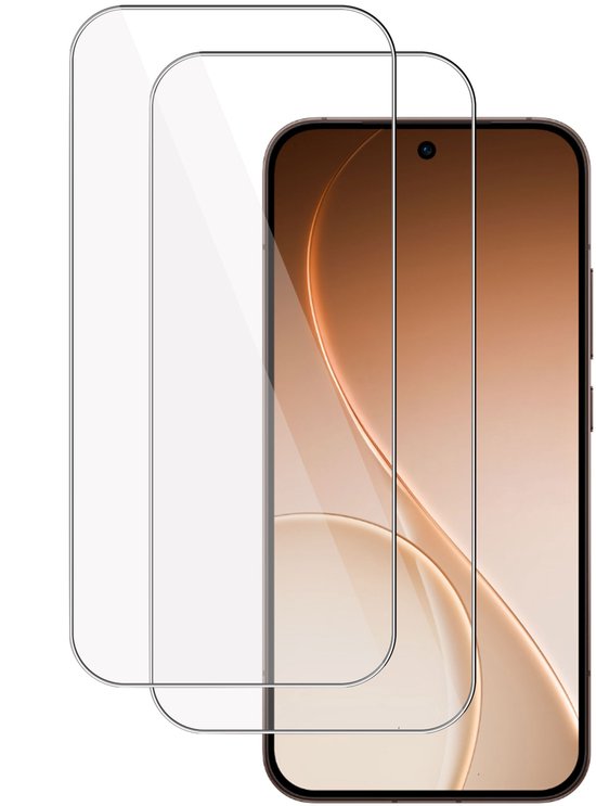 2x TechNow Protecteur d'écran adapté pour OPPO Reno 15 Pro Protecteur d'écran - Verre Trempé - Rounded - Proteqt+