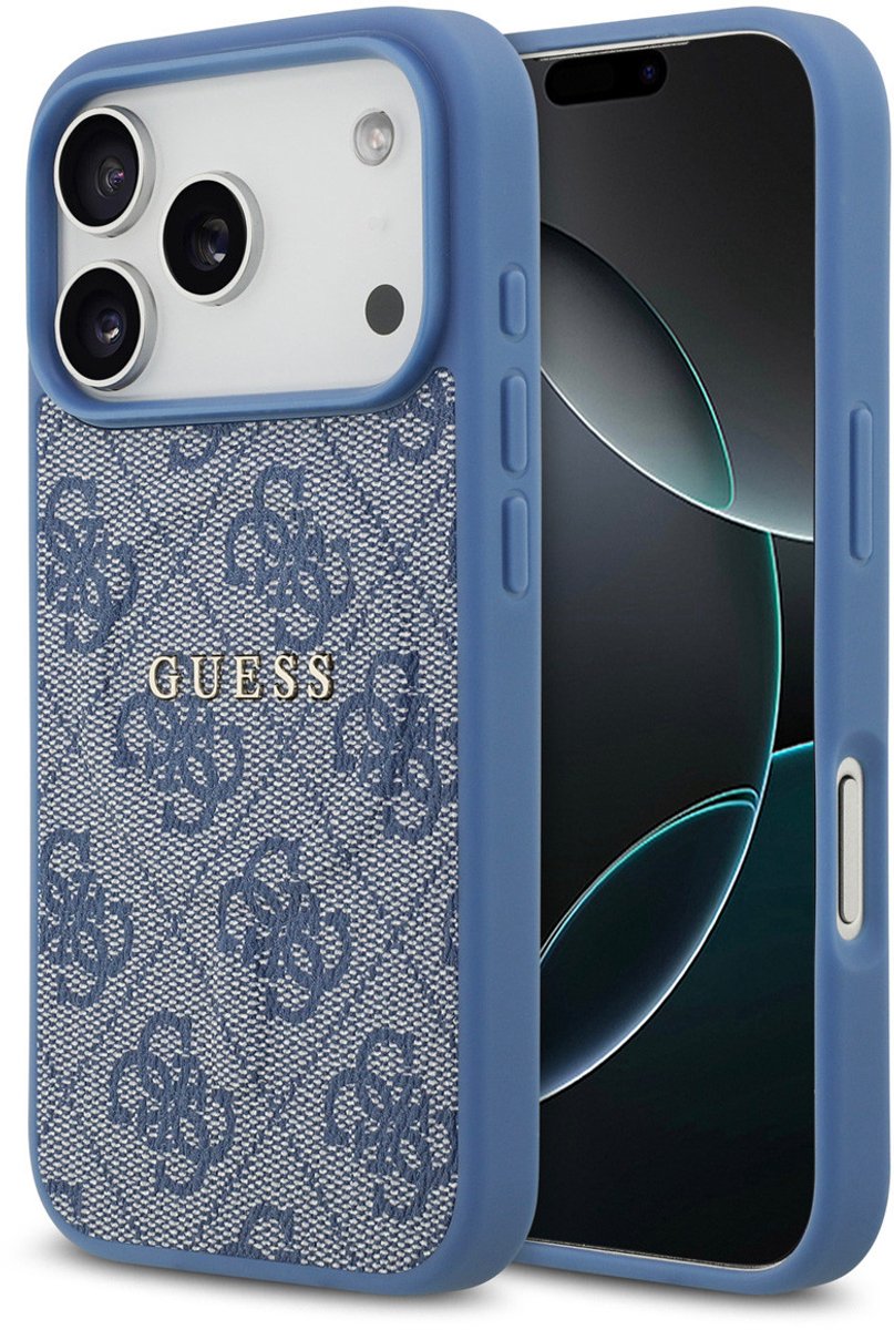 Guess Back cover voor Apple iPhone 17 Pro in de kleur Blauw