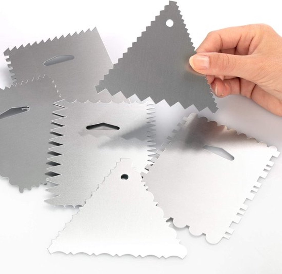 Candala 6-delige spatelset - aluminium taartspatel - modelleergereedsc