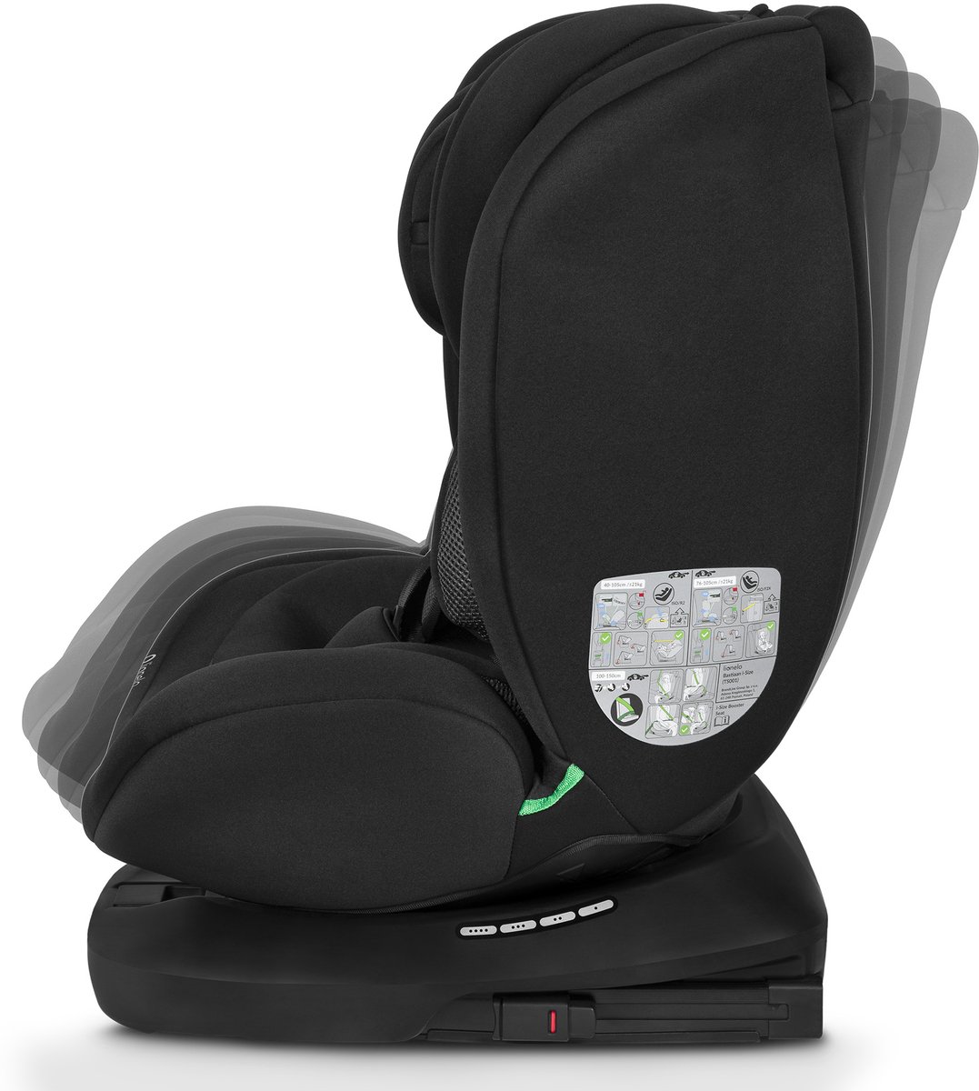Lionelo Bastiaan i-Size 4in1 Autostoel ISOFIX 360° Draaibaar – Van Geboorte tot 12 Jaar (40-150 cm) – RWF & FWF – Top Tether – Memory Foam – SideProtect – Brede Comfortzitting – i-Size thumbnail 4