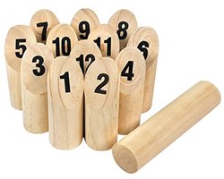 ACXIN Houten Kubb werpspel – Fins Viking spel – Volwassenen & kinderen – Tuin & Indoor