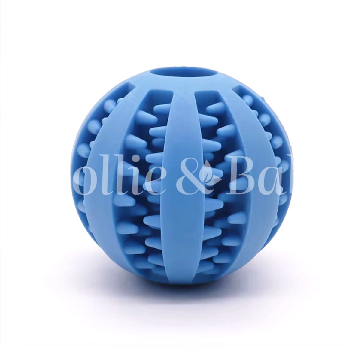 Beloningsbal - Snackbal Lekbal Voerbal - Interactief Spelen - Honden Speeltje - Tanden - Middelgrote en Grote Honden - Sterk - 7 Cm - Blauw