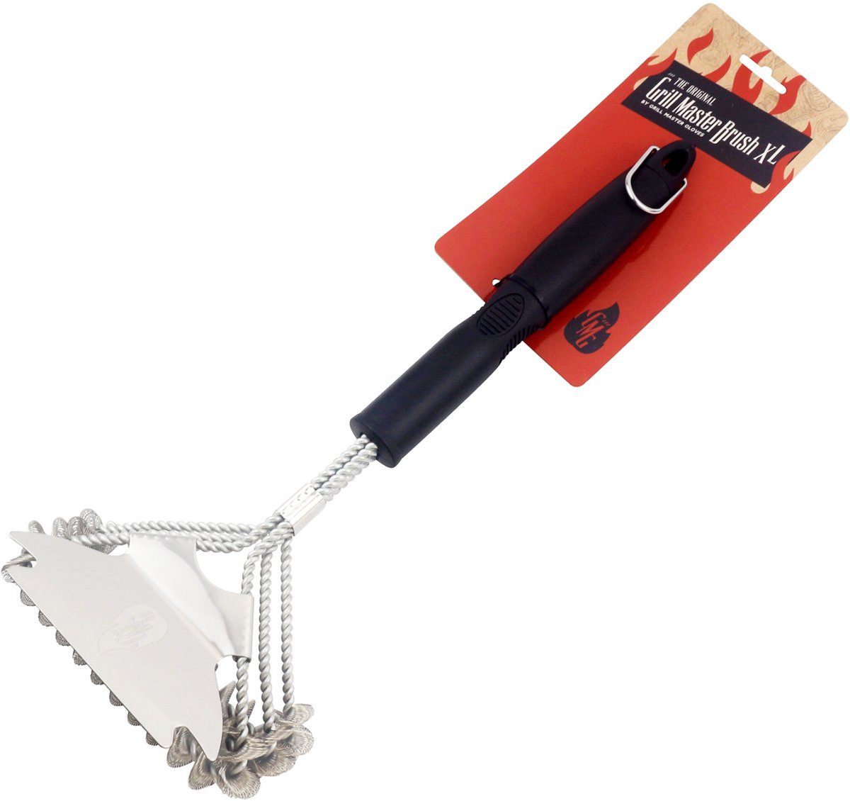 Grill Master Brush XL - Staalborstel voor Barbecue, BBQ - BBQ accessoires - Borstel met Schraper - Schoonmaakborstel