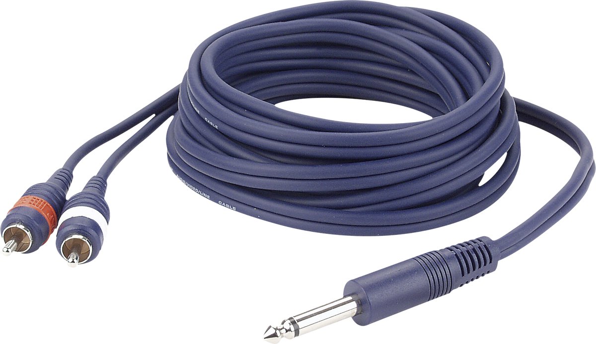 DAP kabel, Jack mono - 2 x RCA (tulp), 150cm Home entertainment - Accessoires