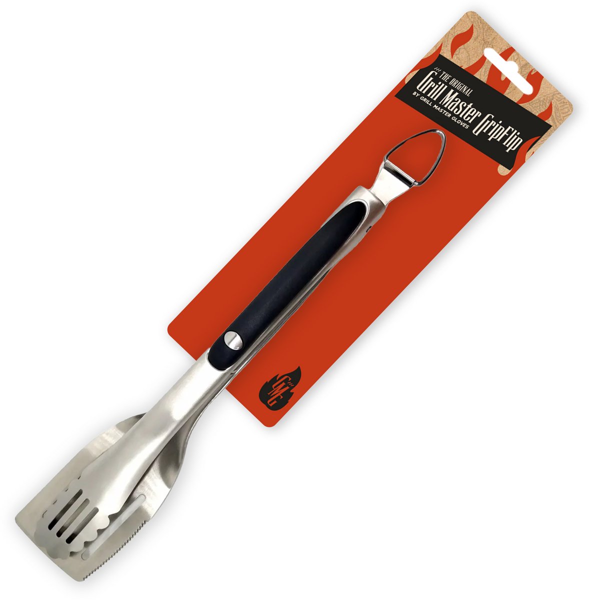 Grill Master GripFlip - BBQ Tang & Spatel in 1 - BBQ Set - BBQ accessoires - Burger flipper