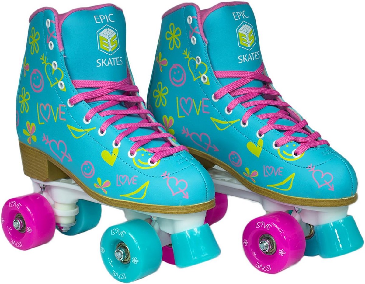 Stijlvolle Quad Rolschaatsen voor Dames met Hoge Kwaliteit Lagers Blauw