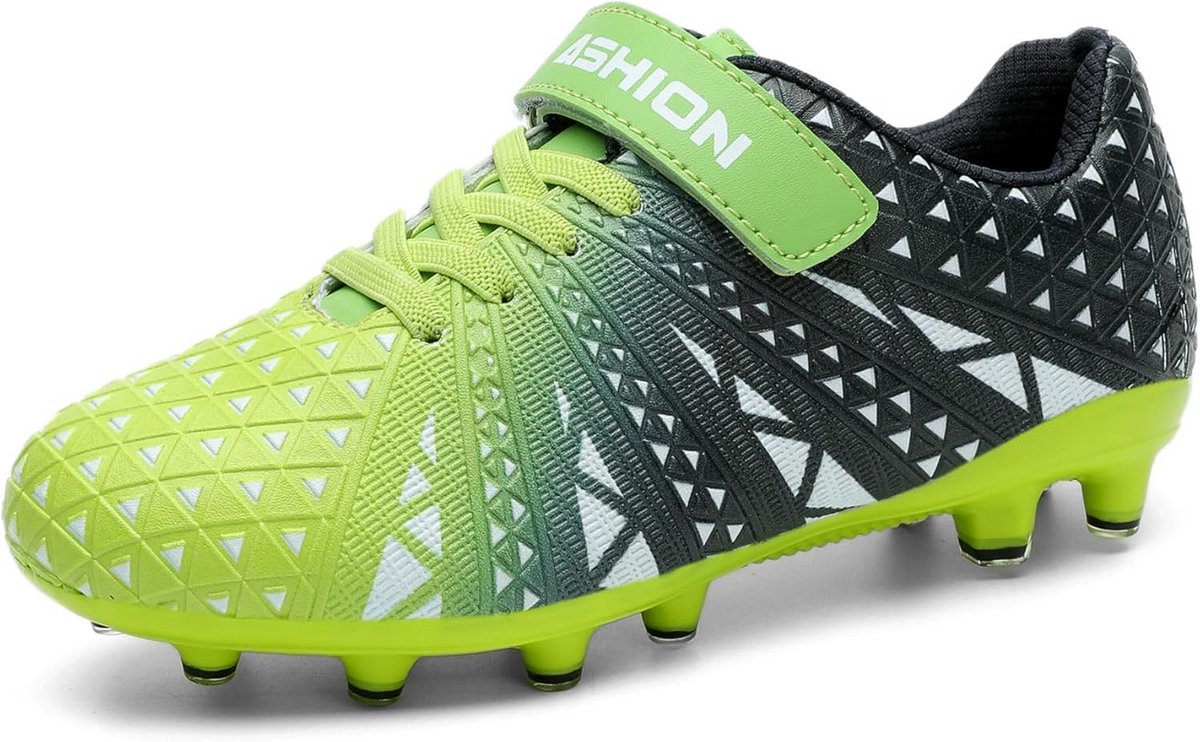 Kinder Voetbalschoenen Voor Jongens - Outdoor Sportschoenen Blauw Groen