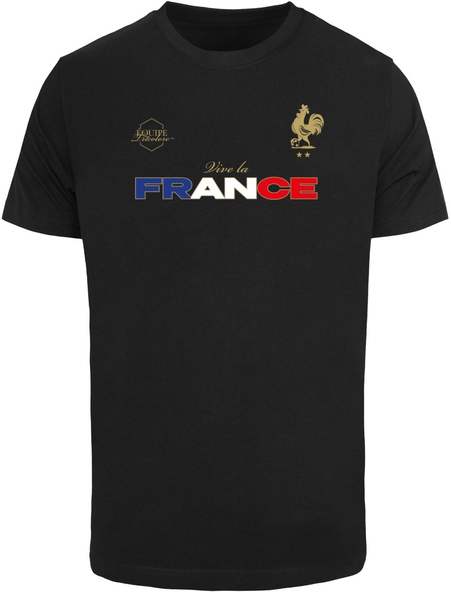 T-shirt Mister Tee France Trikot Zwart