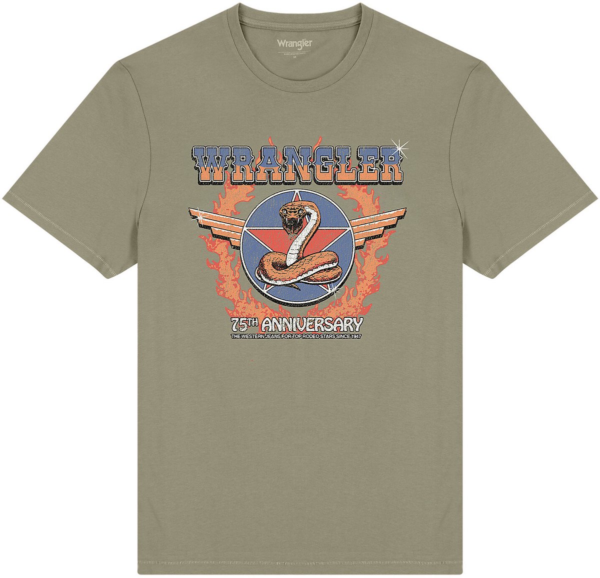 T-shirt Wrangler Graphic Korstmosgroen