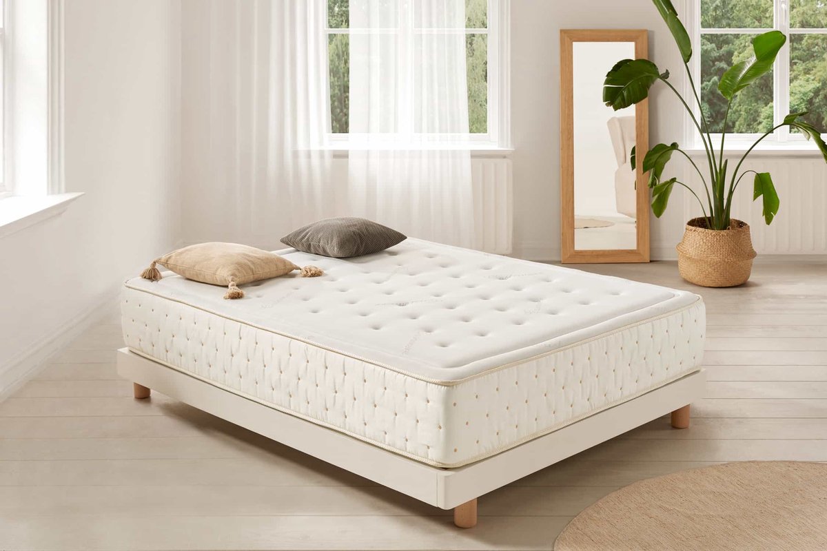 Moonia Premium Kasjmier - Traagschuim matras 150x190 cm - 27 cm dik - Duo-systeem - Anti-allergisch wit