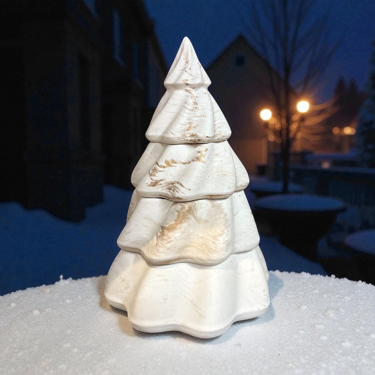 BAM kaarsen - Coffee Macchiato geurkaars - kerstboom bestaande uit 3 kaarsen