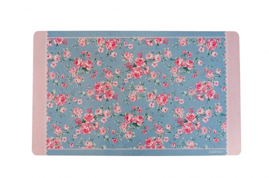 Badmat antislip 45x75 cm – Douchemat & Badkamermat - Zacht, wasbaar & rozenmotief – Vloermat voor badkamer of slaapkamer