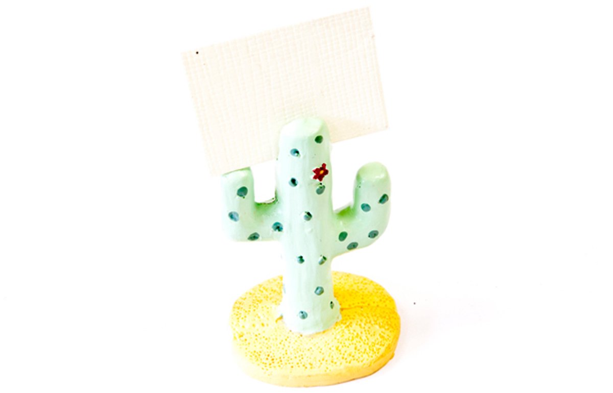 HOBI - Naamkaartje hars cactus 6 cm voor Mexicaanse tafel