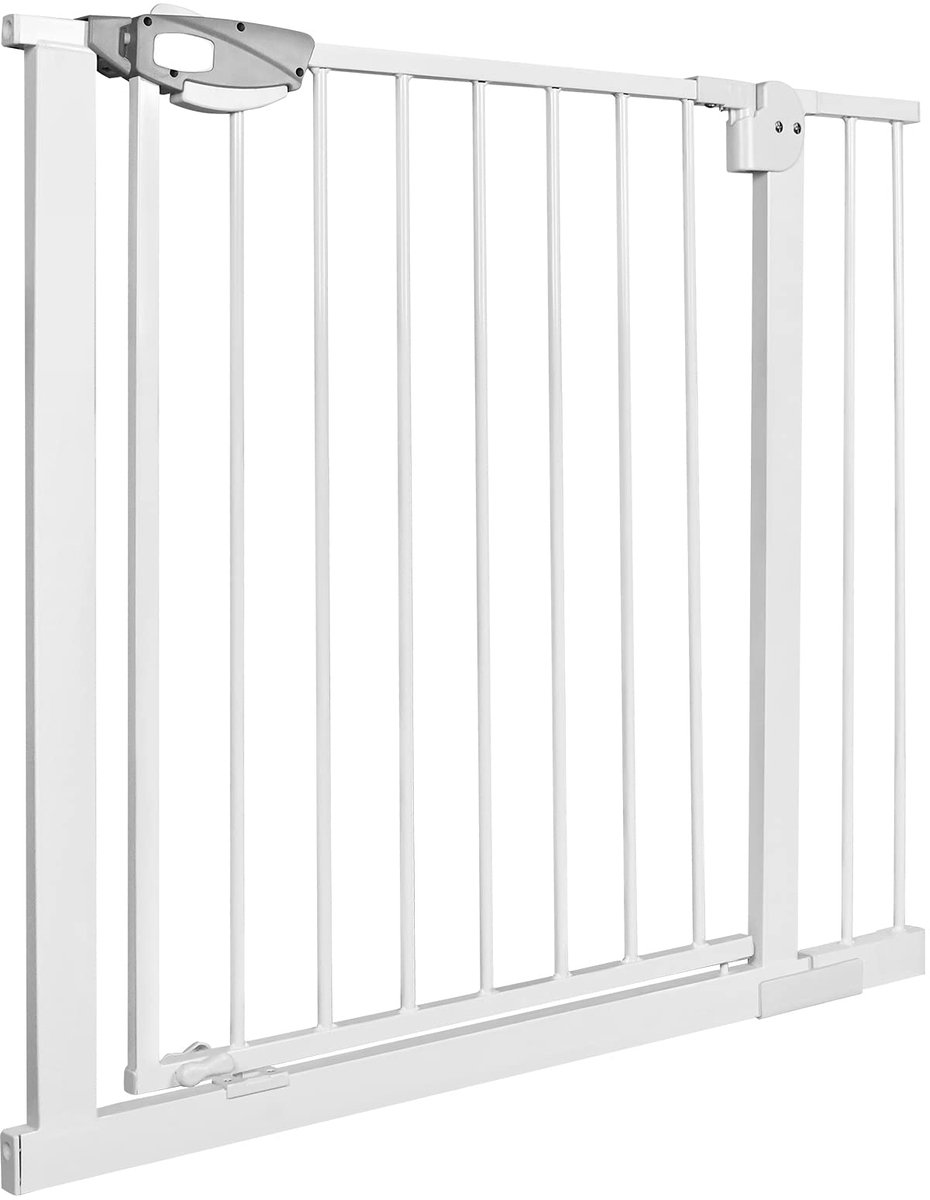 ACXIN Deurbeschermingsrooster - Traphek Voor Kinderen - Auto-Close - Metaal - 85-95 Cm - Wit