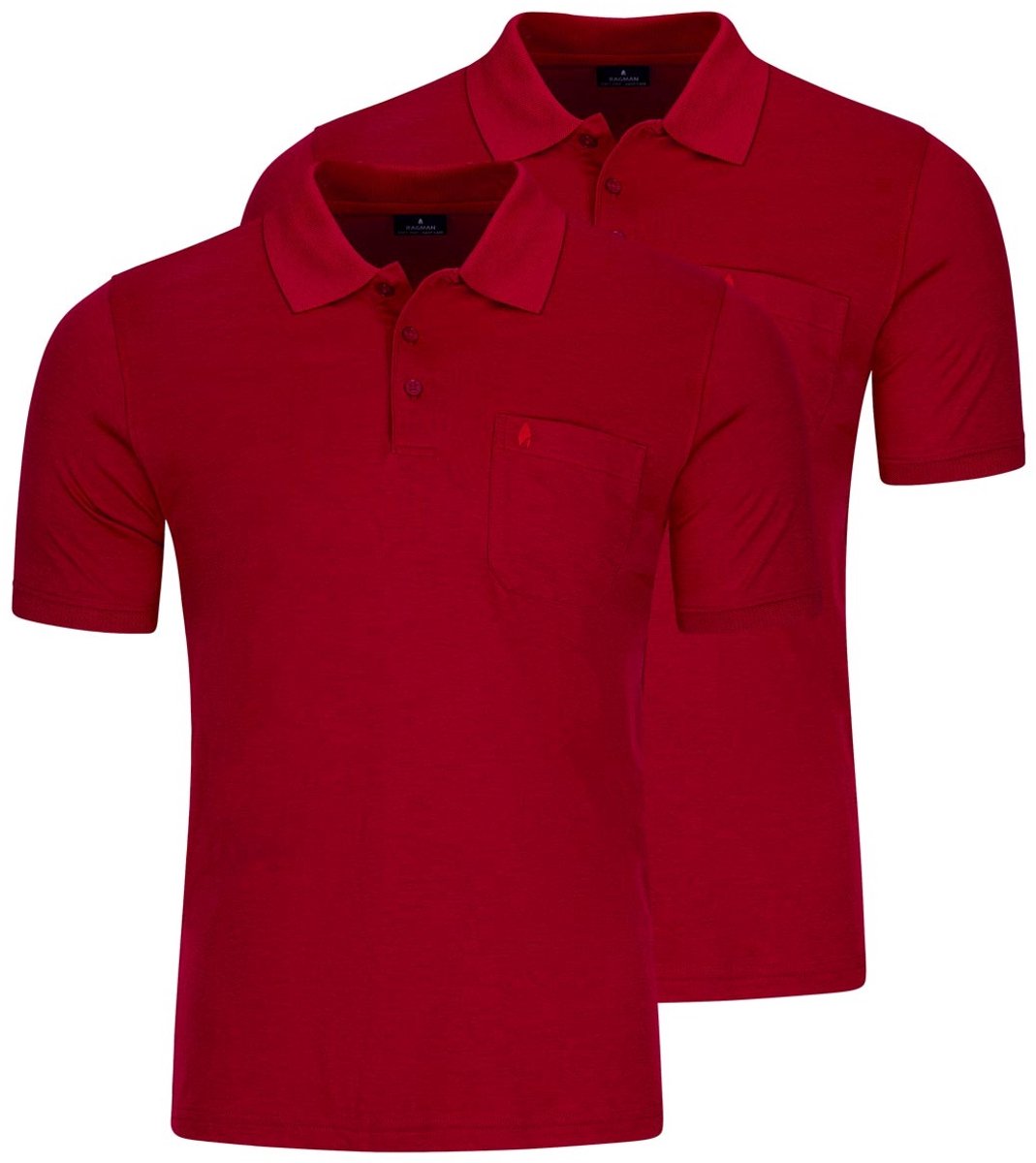 RAGMAN Heren poloshirt 2 pack Basic