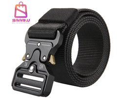 Militaire Tactische Riem met QR-Snelgesp – Verstelbaar en Slijtvast – Voor Outdoor, Survival & Security – Zwart – tactical belt – militaire riem – tactical belt – 42077