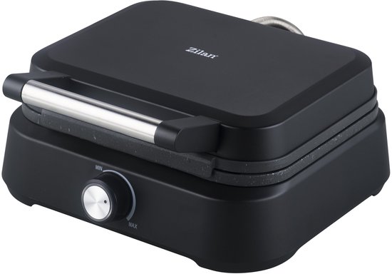 Zilan Wafelijzer 1500W – Dubbele Wafelmaker met Thermostaat – Anti-aanbak Wafelijzer – Belgische Wafels – Instelbare Temperatuur – Zwart — afbeelding 2