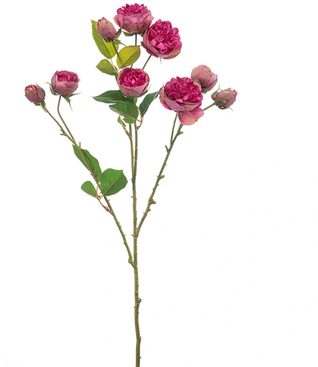 Buitengewoon Boet Kunstbloem Rose Mini Beauty - 65 cm Paars