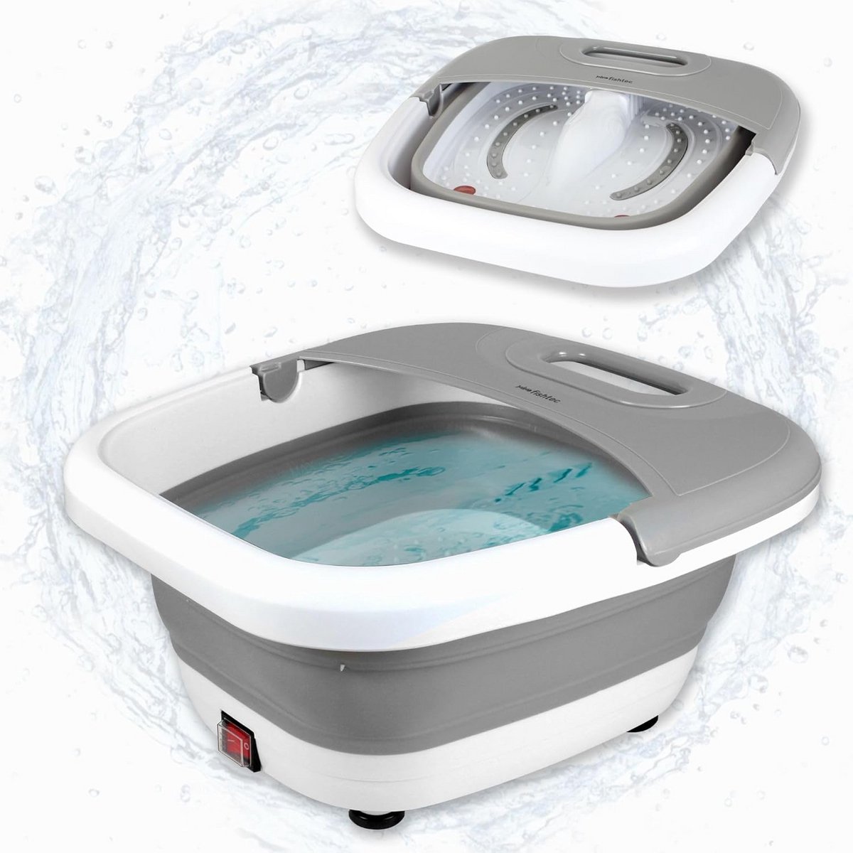 Voetbad Bubbelbad voor Ontspannende Voetmassage met Warmtebehoud en Draagbaar Design