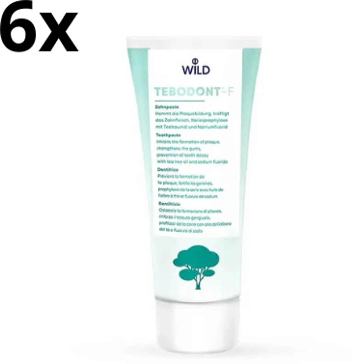 Dr. Wild Tebodont Tandpasta Fluoride - 6 x 75 ml - Voordeelverpakking