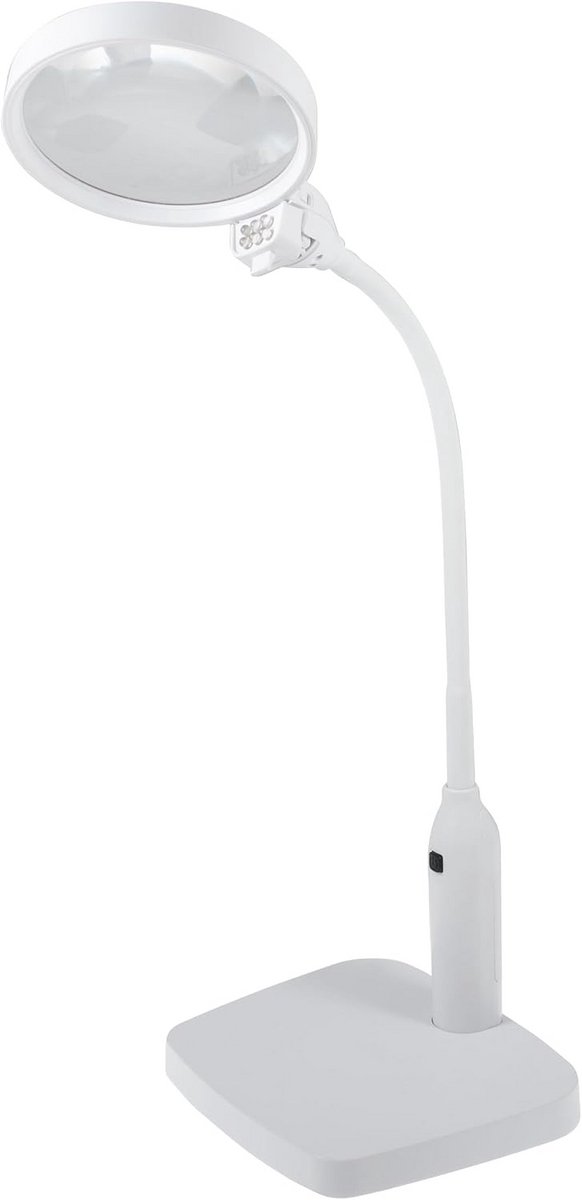 Multifunctionele Vergrootlamp met LED-verlichting - Oplaadbare Tafellamp met 1,8x en 3x Vergroting voor Lezen, Naaien en Knutselen