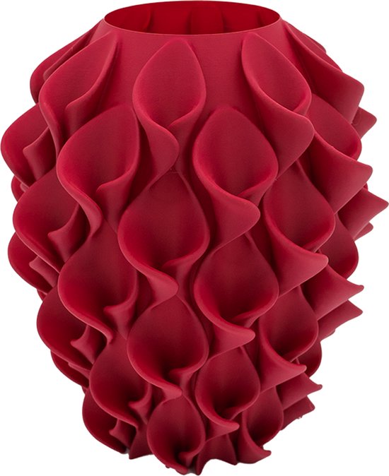 Bluma moderne vaas - Decoratieve vaas - Plum - 3d geprinte vaas – geschikt voor droogbloemen - 25CM