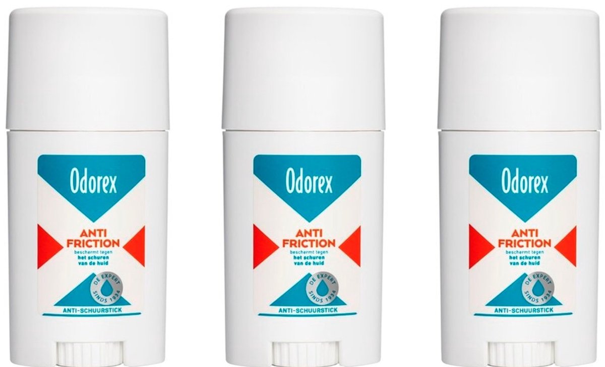 Odorex Extra Dry Anti-Schuurstick - 3 x 40 ml - Anti Friction