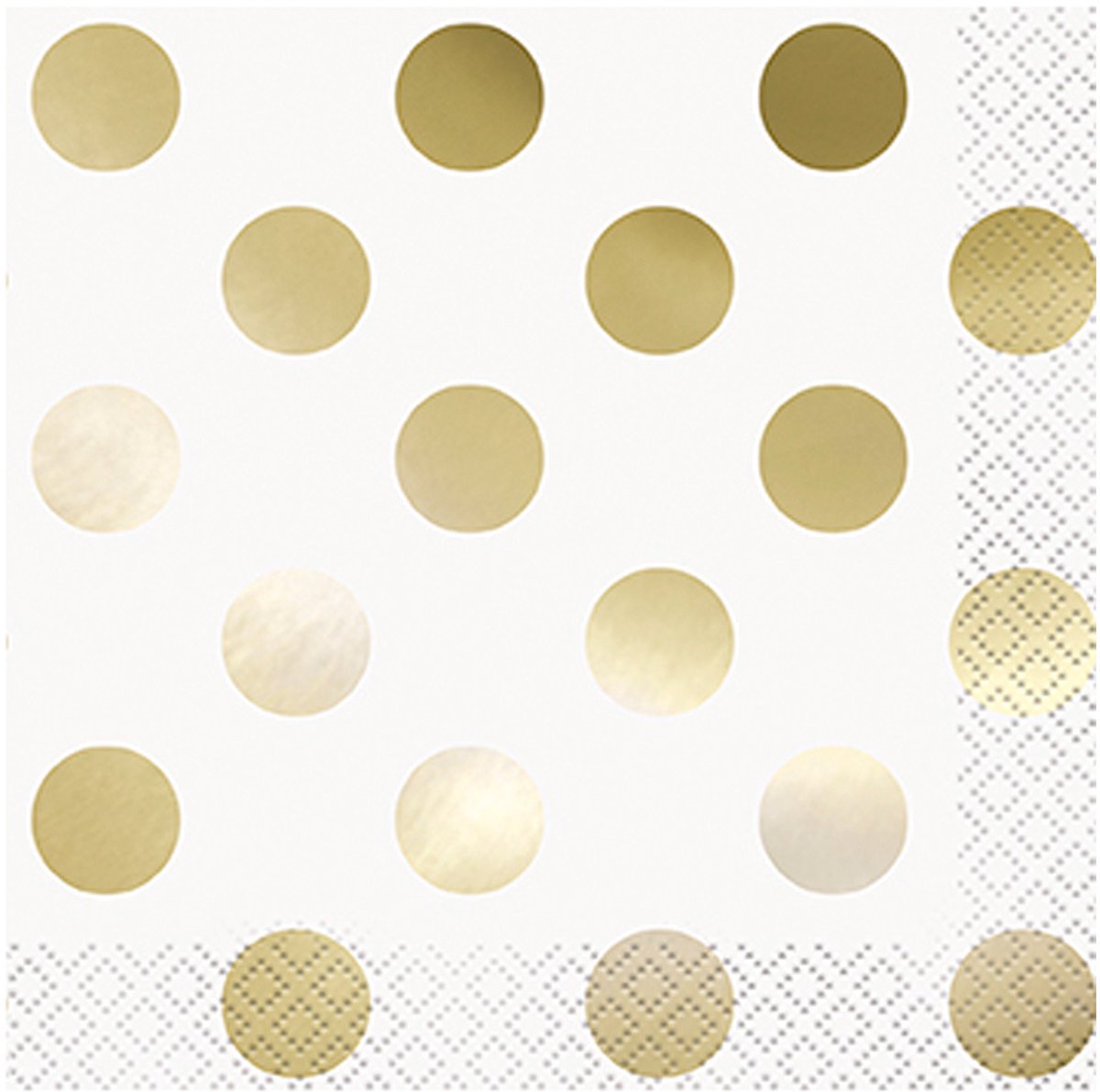 Servetten - Goud Dots 16 stuks