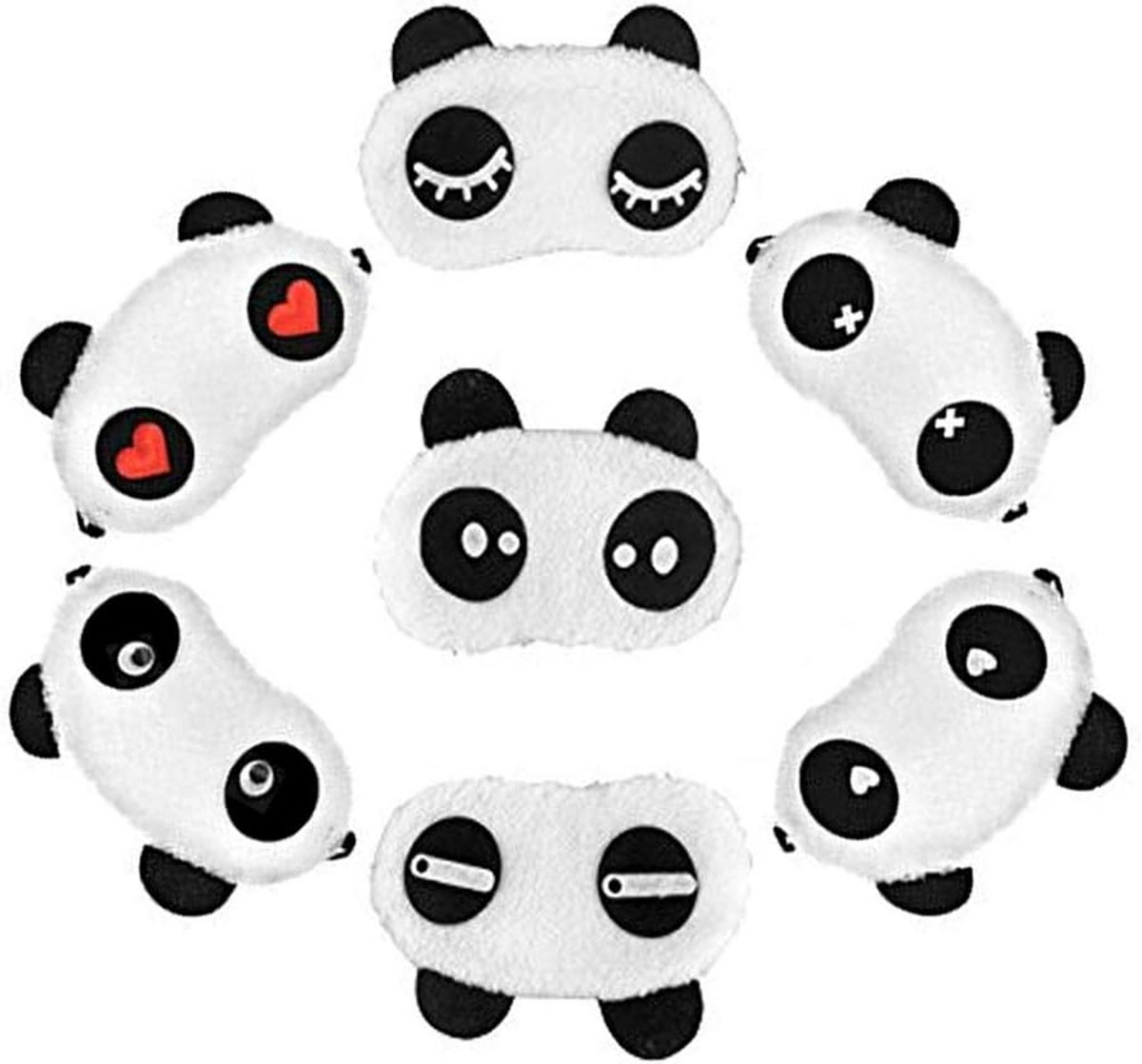 Set van 7 schattige oogmaskers voor een goede nachtrust