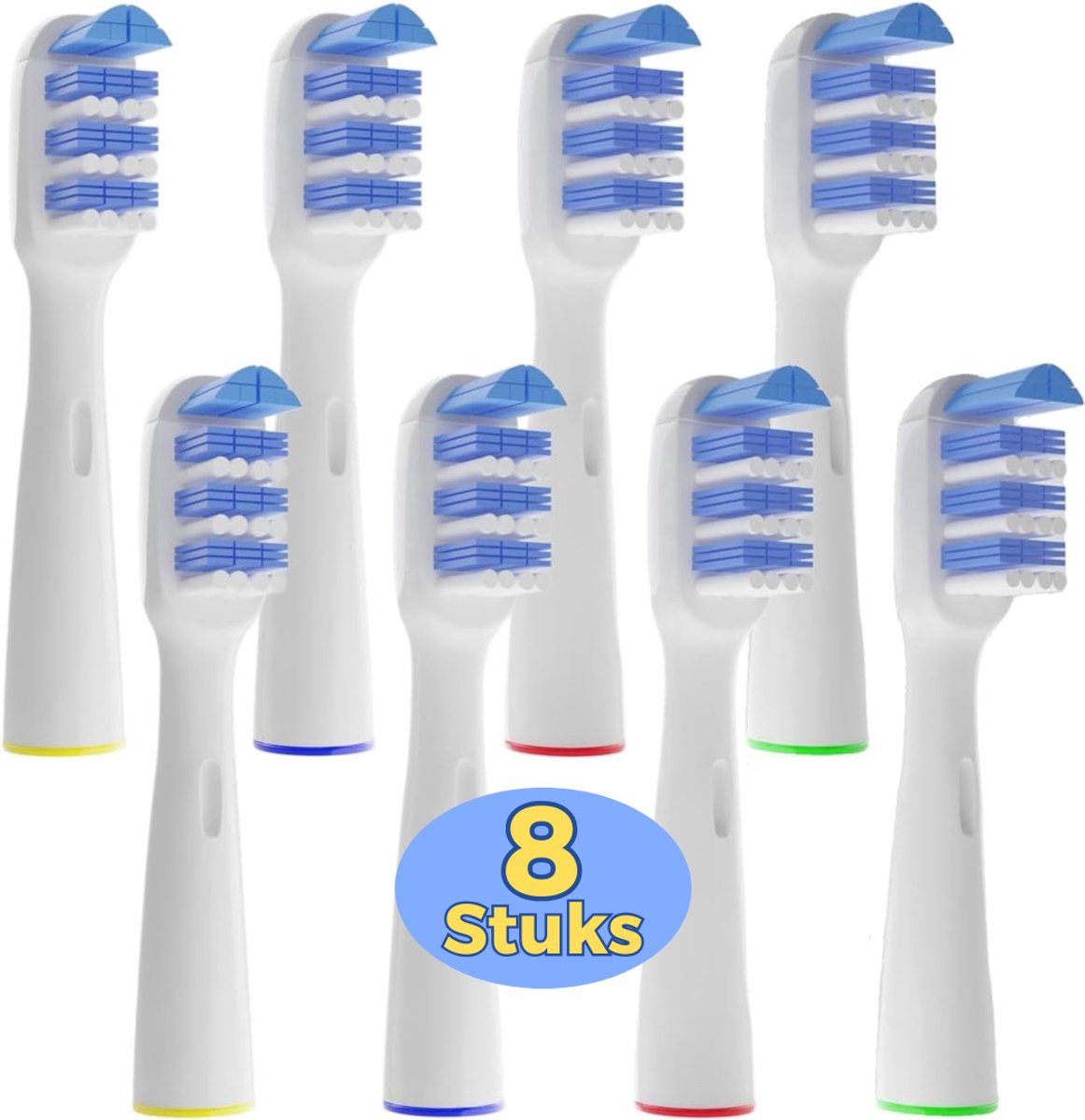 Maxenza Opzetborstels - Geschikt voor Trizone Opzetborstel Oral-B Machine - 8 Stuks