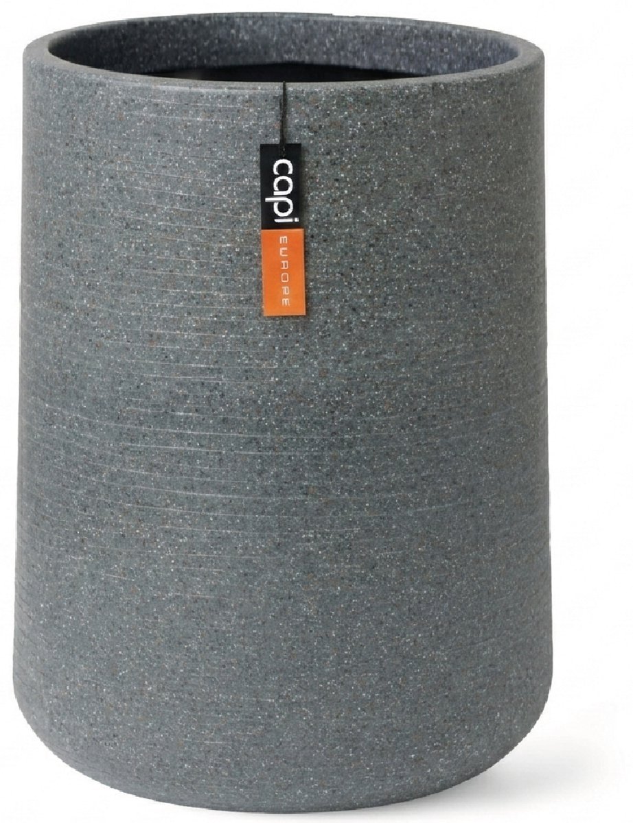 Capi Europe - Sandbag hoog Arc Granite - 38x50 - Antraciet - Bloempot Voor binnen en buiten - Beschikbaar in XL formaten - Breukbestendig - 100% Recyclebaar - Levenslang garantie - NATS8291
