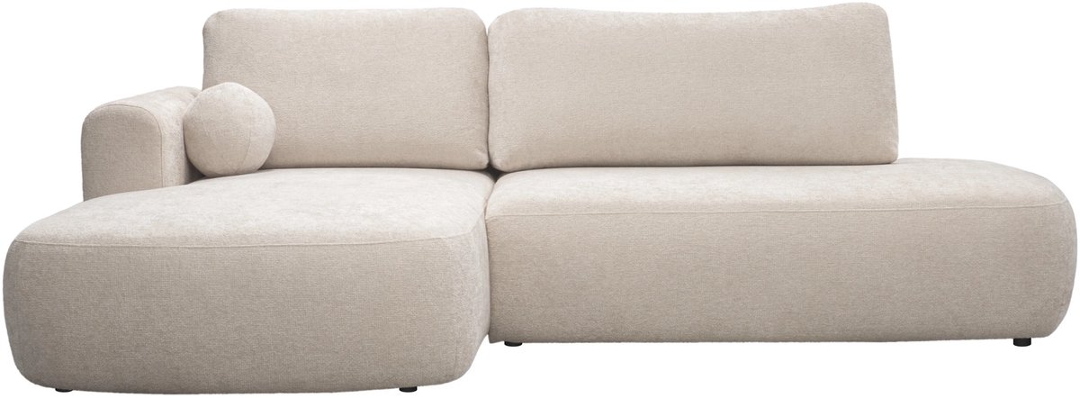 Hoekslaapbank 5-Persoons Luxe Uittrekbare Slaapbank 288x170x91 cm – Beige Chenille Design Zitbank met Opbergruimte, Nosag Veren, Afneembare Hoes, Logeerbed 140x215 cm – Abkantoor
