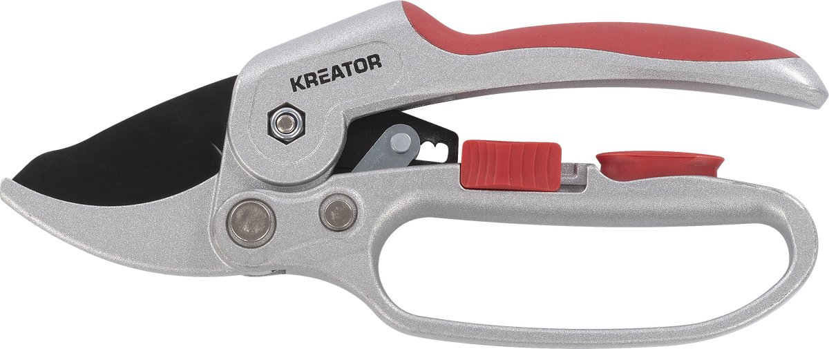 Kreator Snoeischaar KRTGR10040 - SK5 Staal - Bypass - Ratelsnoeischaar - Max. snijbreedte 20 mm - Tuingereedschap