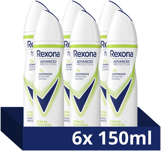 Rexona - Anti-Transpirant Spray - Women Advanced Protection - Stress Control - 6 x 150 ml - Voordeelverpakking