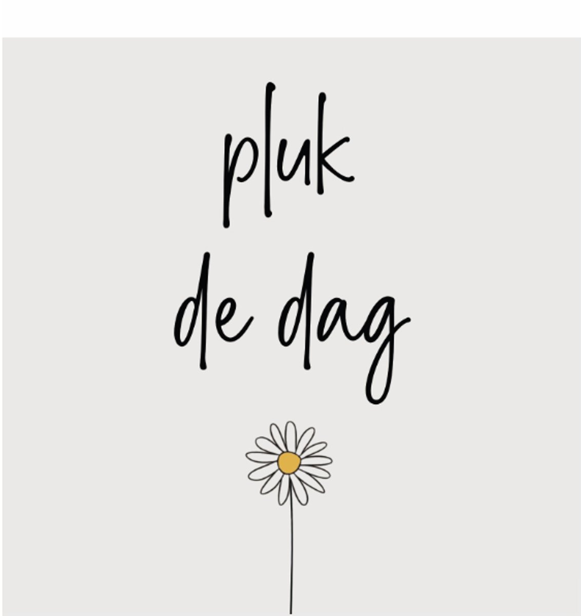 PLUK DE DAG | tegeltje van forex | 13 x 13 cm | met haakje