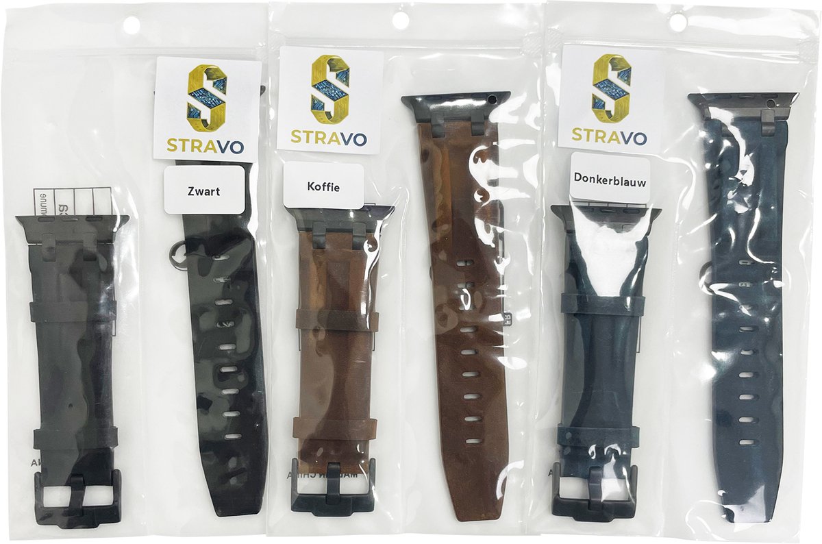 Apple Stravo Vintage Leren Horlogebandje - Echt Leer Retro Bandje voor Apple Watch 46mm (Series 10/11) / 45mm (Series 7/8/9) / 44mm (Series 4/5/6/SE) / 49mm (Ultra 1/2/3) thumbnail 6