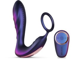 Hueman - Black Hole Anaal Vibrator Met Cockring - Oplaadbaar - Waterproof - Vibrators - Vibrators voor Mannen - Buttplug - Anal Plug - Sex Toys voor Mannen - Seksspeeltjes - Butt Plug - Paars