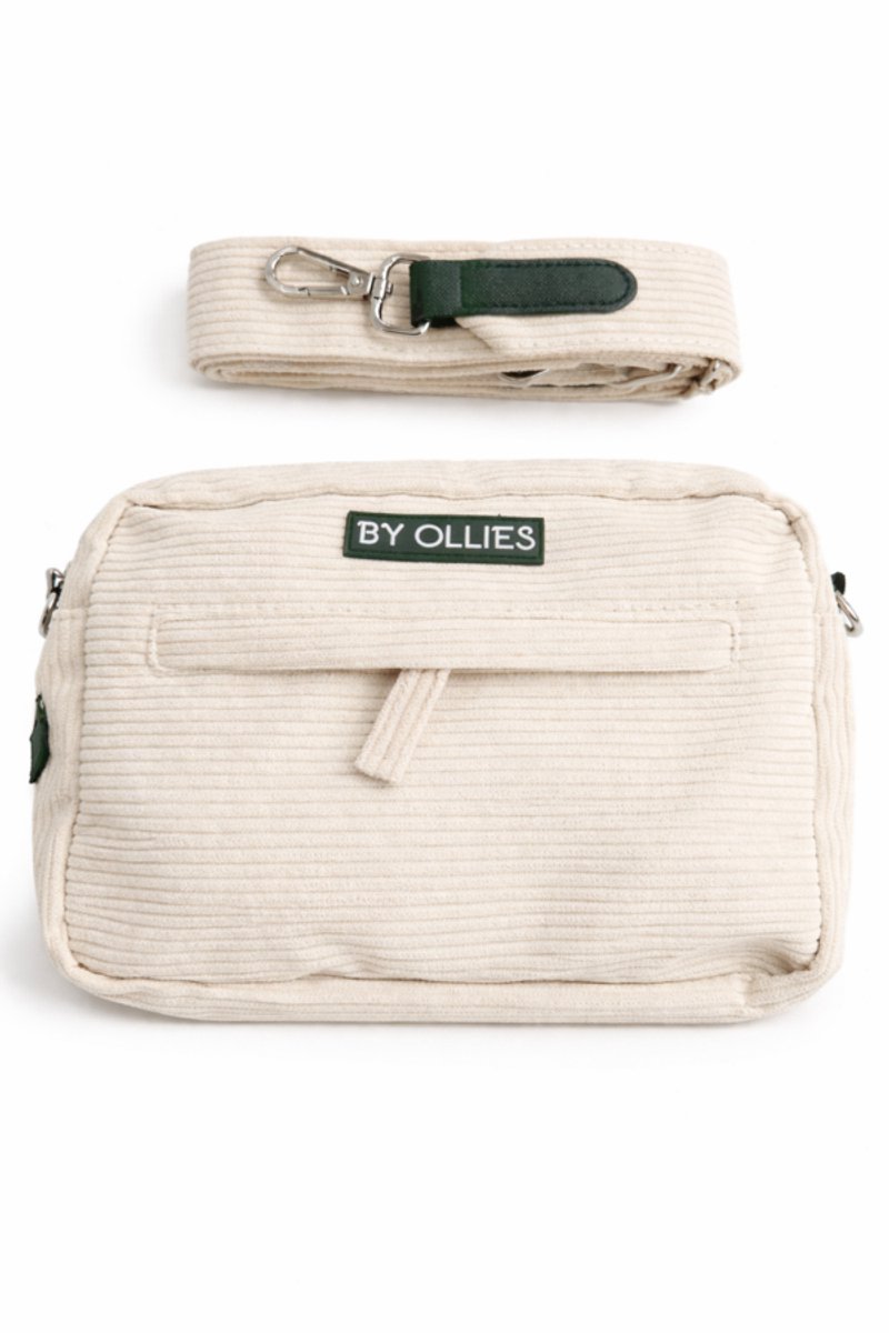 Byollies wandeltas Beige ribstof - wandelen