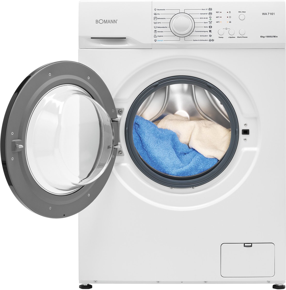 Bomann WA 7161 W Wasmachine - 6KG - 1000 toeren - 16 programma's - Energieklasse A — afbeelding 5