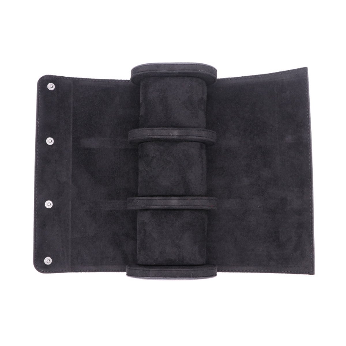 Horlogeopbergdoos, reishorlogedoos, draagbare horlogeopbergdoos, beschermt tegen verlies en krassen, drie kaartsleuven, zwart.