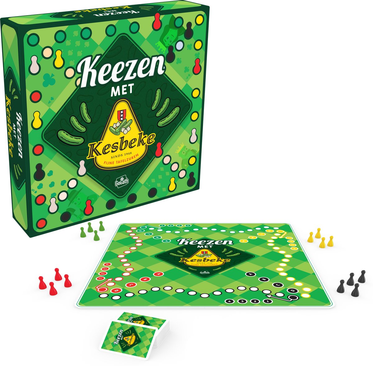 Goliath Keezen met Kesbeke - Bordspel - Familiespel - Keezenspel - 2 tot 4 Spelers - Amsterdamse Gezelligheid