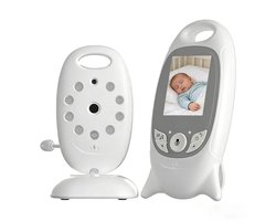 BOIFUN Babyfoon - Babyfoon met Camera - Baby Monitor - Baby Camera - Video & Audio - Nachtvisie - Wit