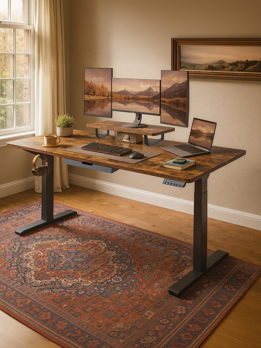 VASAGLE - Zit Sta Bureau - 140 x 70 cm thumbnail 4