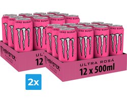 2x Monster Energy Ultra Rosa Zero Sugar (12 x 500ml)