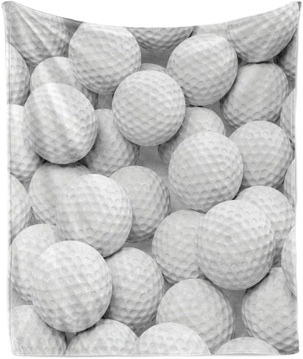 New Bed Sport Stapel Realistische Golfballen Zachte Flanellen Fleece Deken, 200 cm x 153 cm