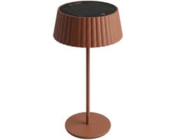 ZOLUNA Jyp Solar Tafellamp - Rusty Red - 25cm - USB Oplaadbaar - Dimbaar - Buitenlamp Zonne-energie