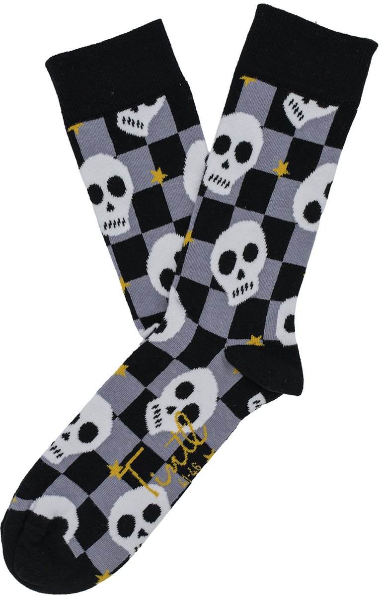 Tintl socks unisex sokken| Black & white - Skulls (maat 41-46)